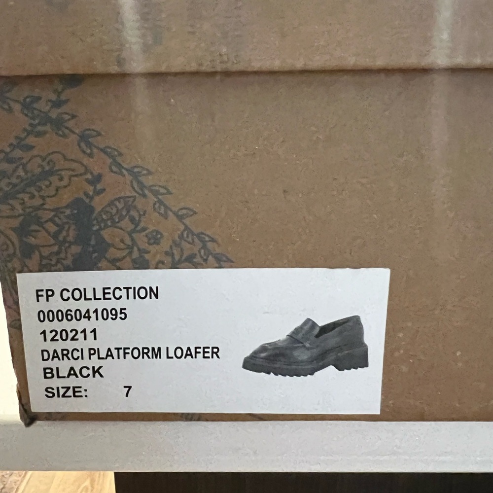 Free People Black Platform Loafers